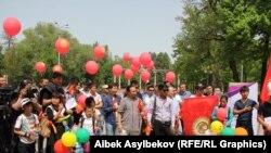 Активисти во Киргистан против Царинската унија.