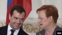 Dmitry Medvedev şi Tarja Halonen