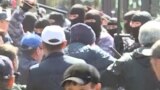 Kazakh Police Beat Protesters Amid Calls For Boycott Of Presidential Vote video grab 1