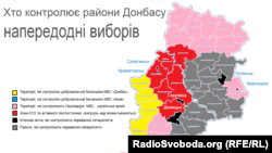 Використані дані кореспондентів Радіо Свобода, КВУ, МВС, ЦВК, Батальону «Донбас», місцевих медіа (клікніть, щоб розгорнути повністю)