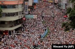 Демонстрация "миллиона человек" 9 июня. Гонконг