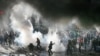 Столкновения протестующих с полицией в центре Киева