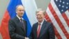 SWITZERLAND -- U.S. National Security Advisor John Bolton (righ) shakes hands with his Russian counterpart Nikolai Patrushev during a meeting at the US Mission in Geneva, August 23, 2018