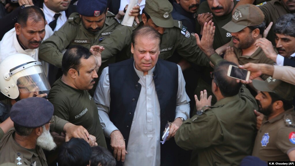 Image result for Former Pakistani PM Sharif granted medical bail, still in custody