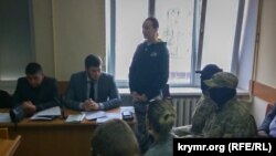 Елена Одновол в суде, 25 апреля 2018 года