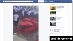 Uzbekistan - Screenshot from Facebook. Mass scuffle at a school