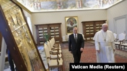 Владимир Путин и папа римский в Ватикане, 4 июля 2019 г.