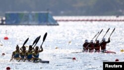 Kayakers at the 2016 Olympics in Rio de Janeiro