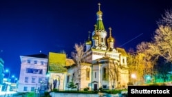 Pogled na rusku crkvu Svetog Nikole u centru glavnog grada Bugarske, arhiv