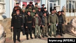 На конференции Крымского казачества, организованной атаманом Сергеем Акимовым, Белогорск, 2 февраля 2019 года