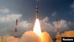 Запуск индийского марсианского зонда с помощью ракеты-носителя PSLV-C25. 5 ноября 2013 года
