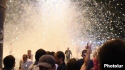 20.07.2016. Clashes between police and protesting people took place during the protest action in support of initiators of occupation of the police station in Erebuni district in Yerevan, Armenia, 20 Jul, 2016