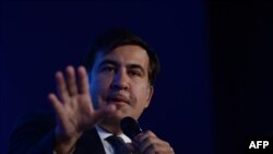 Экс-президент М. Саакашвили Concordia саммитинде сүйлөөдө. Нью-Йорк, 29-сентябрь 2014