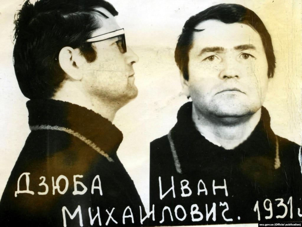Фото з кримінальної справи Івана Дзюби після арешту в 1972 році