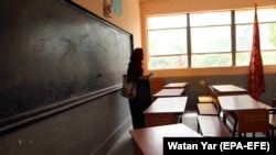 آرشیف، صنف خالی یک مکتب دخترانه در افغانستان