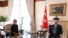Raportoarea specială ONU, Agnes Callamard cu ministrul de externe turc Mevlut Cavusoglu la Ankara