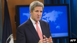 Госсекретарь США Джон Керри выступил во время презентации доклада о религиозных свободых в мире (14 октября 2015 года)