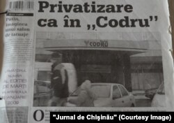 "Jurnal de Chişinău" din 30 decembrie 2008 despre privatizarea hotelului Codru