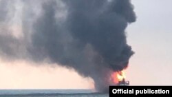 آتش‌سوزی در دو کشتی تجارتی حامل بیرق‌های تانزانیا در سواحل شبه جزیرۀ کریمیا 