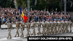 Військові армії Молдови на параді з нагоди Дня Незалежності України. Київ, 24 серпня 2017 року