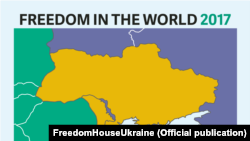 Freedom House teşkilâtınıñ «Dünyadaki azatlıq – 2017» leyhasında harita
