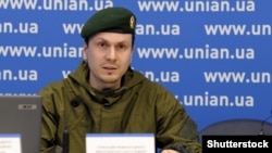 Adam Oszmajev, a Dudajev nemzetközi zászlóalj parancsnoka Kijevben 2016. január 21-én