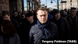Алексей Навальный на антикоррупционной акции протеста в Москве 26 марта