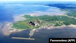 An illustration shows the planned Hanhikivi nuclear plant