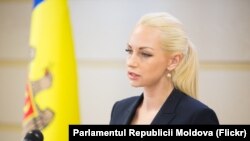 Moldova -- PM Marina Tauber (SOR) in Parliament, Chisinau, 12Aug2019