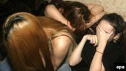 Three suspected Uzbek sex workers (file photo)