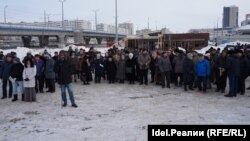 Январский митинг в поддержку татарского языка в Казани