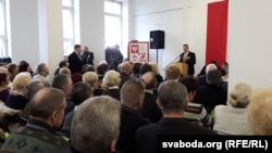 Дзявяты зьезд Саюзу палякаў Беларусі ў новым памяшканьні, у “сотцы” на вуліцы Будзённага ў Горадні, 2016 год. Архіўнае фота