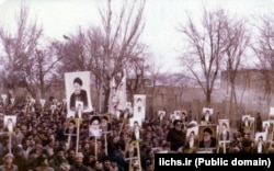 راهپیمایی هواداران آیت‌الله شریعتمداری در تبریز در سال ۱۳۵۸