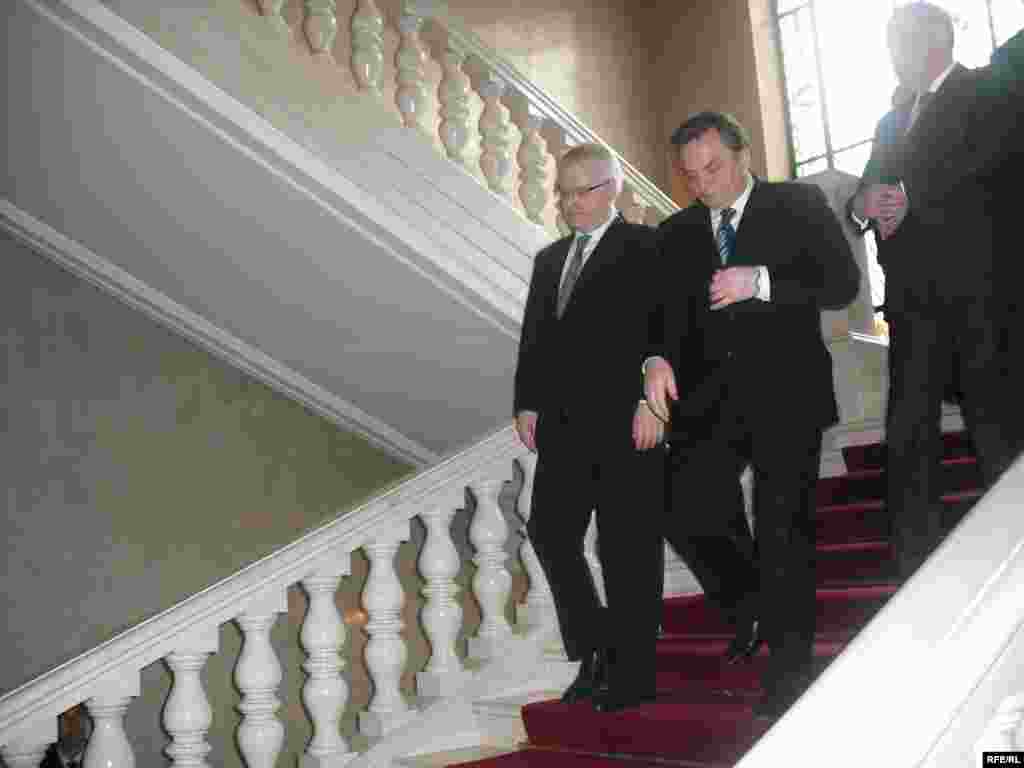 Predsjedavajući Predsjedništva BiH Haris Silajdžić i predsjednik Hrvatske Ivo Josipović