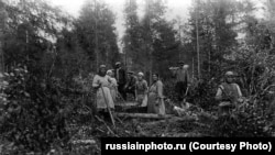 Спецпоселенцы на заготовке леса
