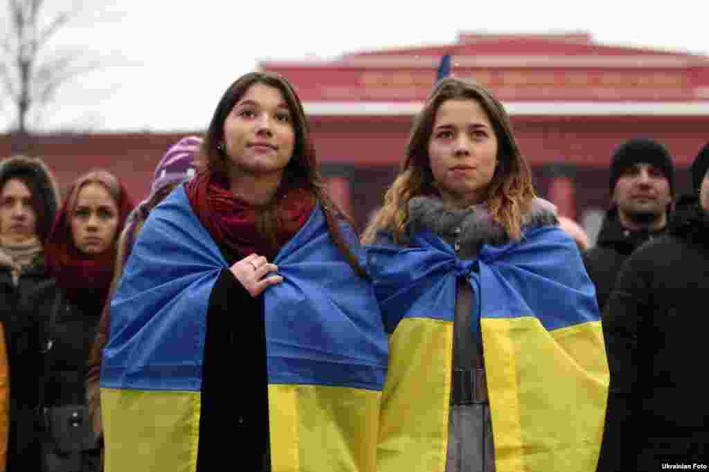Учасники ходи пам&rsquo;яті до річниці побиття студентів на Майдані. Київ, 30 листопада 2014 року