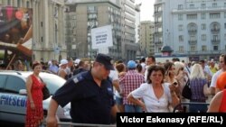 The political crisis has sparked protests by Romanians like these people in the capital, Bucharest, who fear the rule of law might be at stake.