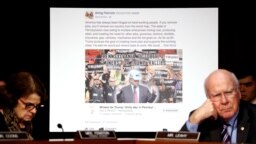 На слушаниях в Сенате в 2017 году демонстрировалась фальшивая политическая реклама в социальных сетях, изготовленная в России