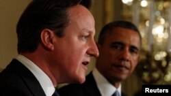 Presidenti i SHBA-së, Barack Obama(djathtas), dhe kryeministri britanik, David Cameron.