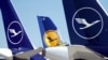 Cea mai mare parte a flotei Lufthansa a fost blocată la sol de pandemia de coronavirus, Frankfurt, mai 2020.