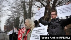 Protest protiv rehabilitacije Milana Nedića, Beograd, 7. decembar 2015. 