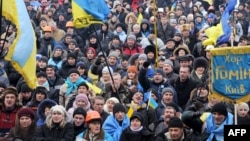 Украина мухолифати тарафдорларининг Киевдаги намойиши, 2013 йил 13 декабрь.