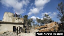 نیروهای نظامی ترکیه و ارتش آزاد سوریه در بخش شمالی عفرین. 
