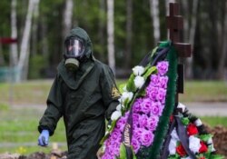Похороны умершего от COVID-19 в Москве, 15 мая 2020 года