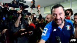  Matteo Salvini, liderul partidului „Liga” și al unei fracțiuni populiste în viitorul Parlament European