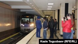 Kazakhstan –- New metro station Sairan. Opening ceremony. Almaty,18Apr2015