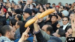 Демонстрация протеста в Тунисе