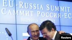 Președintele Vladimir Putin cu Jose Manuel Barroso în 2012