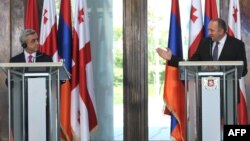 Հայաստանի և Վրաստանի նախագահների համատեղ ասուլիսը Թբիլիսիում, 18-ը հունիսի, 2014թ․