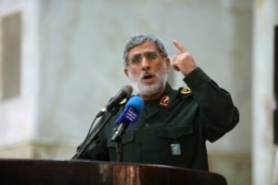 General Ismail Kani govori na okupljanju u hramu za pokojnog lidera revolucije ajatolaha Homeinija koji se nalazi pored Teherana, 24. maj 2017.